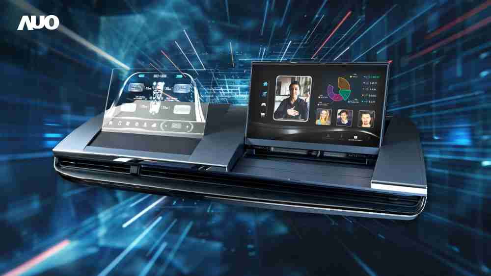 NG大舞台Micro LED Display HMI解决方案打造透明Micro LED前座仪表，，，，呈现信息并保留驾驶视野开阔；亦为副驾驶座乘客打造收放自如的Micro LED屏幕，，，，在不影响显示质量的前提于显示区内建镜头，，让用户能与视讯对象直接眼神接触，，，提供绝佳的双向沟通体验